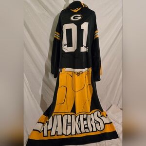 Green Bay Packers Hooded Team Blanket With Arms